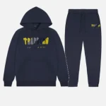 Trapstar Ensemble Chenille Decoded Navy Yellow
